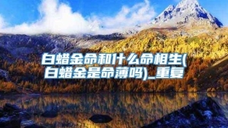 白蜡金命和什么命相生(白蜡金是命薄吗)_重复