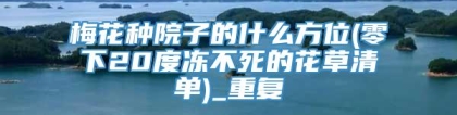 梅花种院子的什么方位(零下20度冻不死的花草清单)_重复