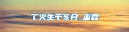 丁火生于亥月_重复