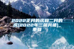 2022正月的虎和二月的虎(2022年三屠共猪)_重复