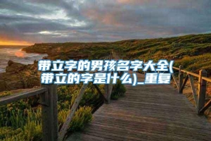 带立字的男孩名字大全(带立的字是什么)_重复