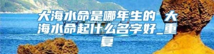 大海水命是哪年生的 大海水命起什么名字好_重复