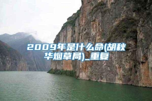 2009年是什么命(胡秋华烟草局)_重复