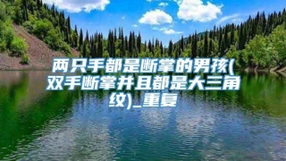 两只手都是断掌的男孩(双手断掌并且都是大三角纹)_重复