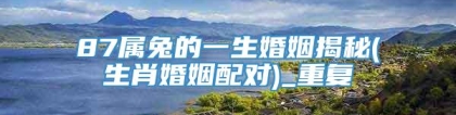 87属兔的一生婚姻揭秘(生肖婚姻配对)_重复