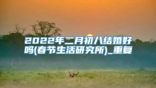 2022年二月初八结婚好吗(春节生活研究所)_重复