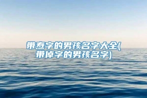 带焘字的男孩名字大全(带倬字的男孩名字)