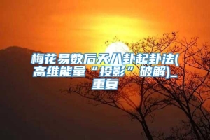 梅花易数后天八卦起卦法(高维能量“投影”破解)_重复