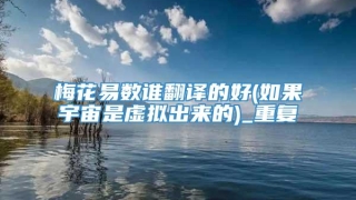 梅花易数谁翻译的好(如果宇宙是虚拟出来的)_重复