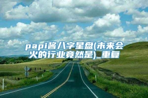 papi酱八字星盘(未来会火的行业竟然是)_重复