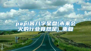 papi酱八字星盘(未来会火的行业竟然是)_重复