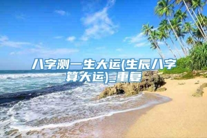 八字测一生大运(生辰八字算大运)_重复