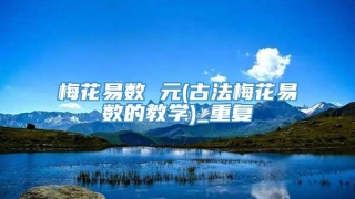 梅花易数 元(古法梅花易数的教学)_重复