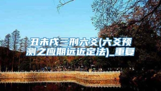 丑未戌三刑六爻(六爻预测之应期远近定法)_重复