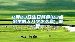 2月23日生日算命(23点出生的人八字怎么算)_重复