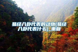 易经八卦代表的动物(易经八卦代表什么)_重复