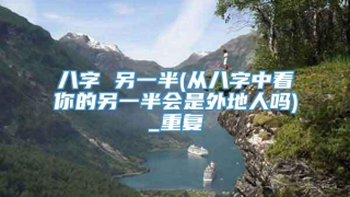 八字 另一半(从八字中看你的另一半会是外地人吗)_重复